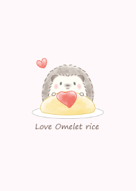 Hedgehog and omelet rice -pink-