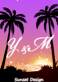 【Y&M】イニシャル❤️サンセットビーチ2