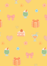 Small items on light yellow