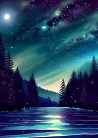 Beautiful starry night view#2946