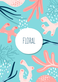 Abstrack Blue Ocean Floral