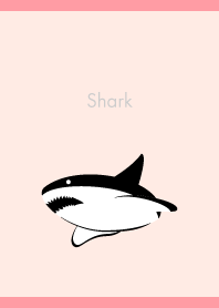 Cheerful Shark on light pink
