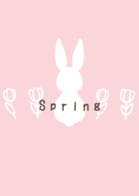 Rabbit and tulip theme.