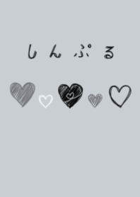 monotone bollpoint pen heart