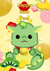 Happy New Year(gold medal, dragon, 2024)