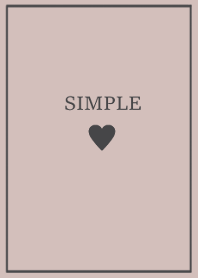 SIMPLE HEART =rosebeige darkgray=