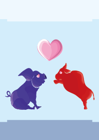 ekst Blue (Pig) Love Red (Cow)