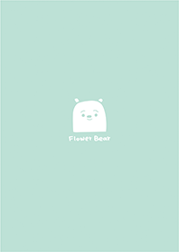 Flower bear with a touch of green T