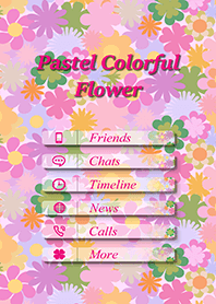 Pastel colorful flower cute