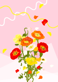 HAPPY POPPY BOUQUET -pink-