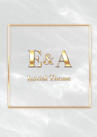 【 E&A 】Initial Theme Gold - グレー