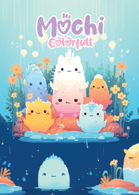cute mochi in underwater world