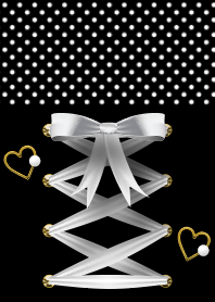 Raceup Ribbon -Black+White-