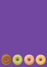 Colorful Donuts02 on purple