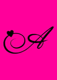 Vivid Pink Initial -A-