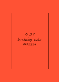 birthday color - September 27