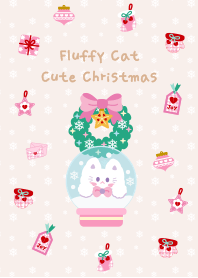 Fluffy Cat Cute Christmas