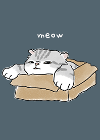 neko drawing3 / dark steel blue