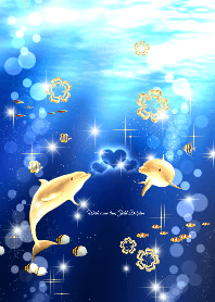 Wish come true,Gold Dolphin Bubble Ring