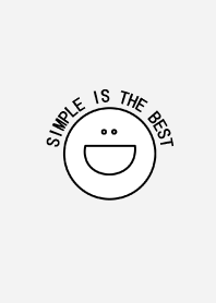 Simple is the Best 29 (monotone smiley)