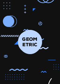 Material Geometric Black Blue 2