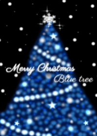 Merry Christmas Blue tree