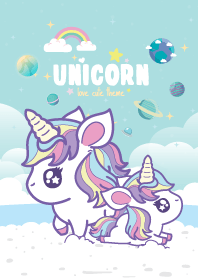 Unicorn Cutie Galaxy Blue