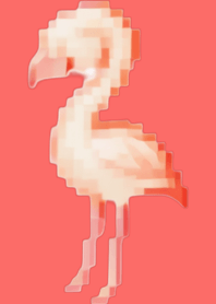 Flamingo Pixel Art Theme  Red 01