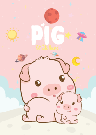 Pig Lover Galaxy Soft Pink