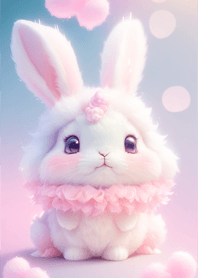 White pink rabbit