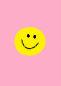 pink x smile face theme