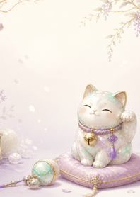 Moss Opal Cat Bell Fortune