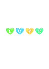 Fluffy Love Heart 3 (Green)