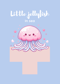 Little jellyfish in sea