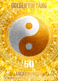 Golden Lucky Yin Yang  number 50