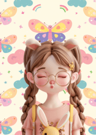 Girl & Butterflies v.1