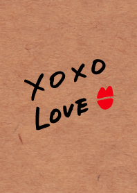 XOXO LOVE-クラフト紙-