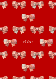 ribbon03 on red & beige