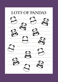LOTS OF PANDAS NOTEBOOK-DEEP PURPLE