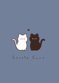 แมวสองตัว /gray blue brown