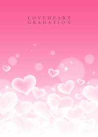 LOVE HEART GRADATION-Vividpink&White 9