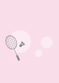 Badminton racket simple pink