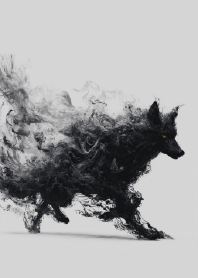 The Shadow Running Wolf