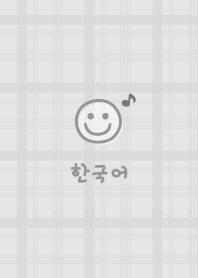 Korea Plaid<Musical note>gray