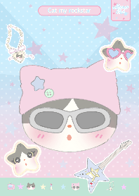 Pastel Pink Rockstar Kitty