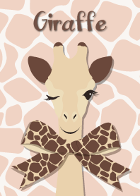 Giraffe pattern and ribbon: Pink & Brown