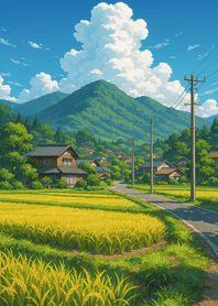 Summer Fields And Mountain Charm