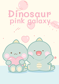 Dinosaur on pink galaxy!