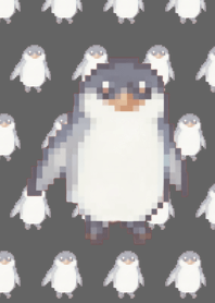 Penguin Pattern Theme Pixel BW05