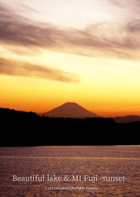 美しい湖と富士山 -sunset-